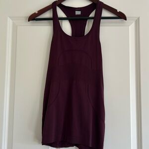 Marroon lululemon tank top swiftly tech